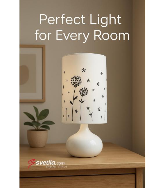 ZYTA FOOT E14 Artistic Floral Table Lamp - Graphic Design – photo