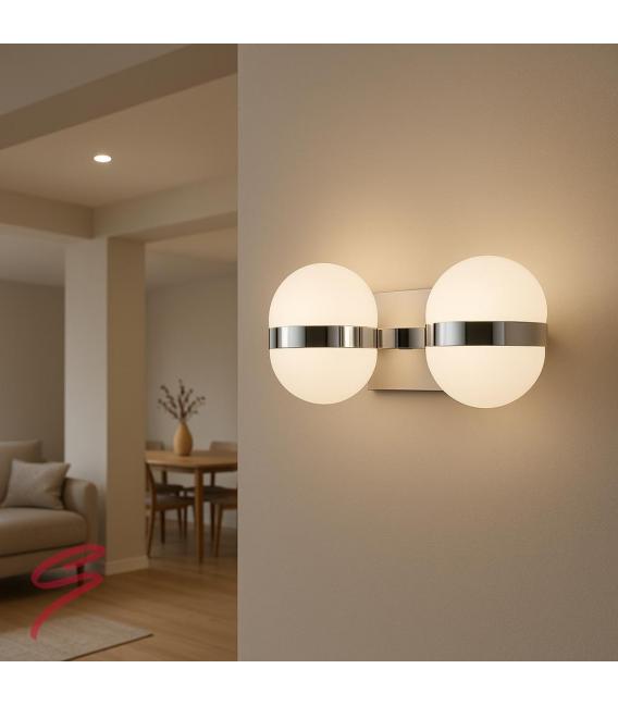 Luminaire à LED GABI 2L résistant à l'eau - 4x3W WW Finition chromée – Photo