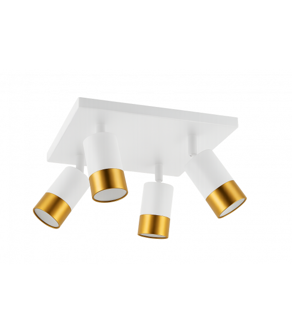 PUZON SPT GU10 4D Luminaire - Blanc/Doré – Photo