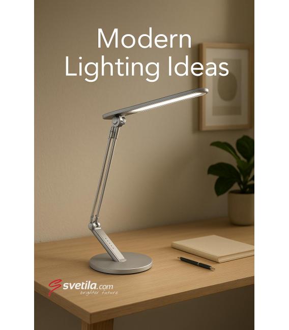 RAMZES Lampada da scrivania a LED argento - Scelta premium per gli utenti – Foto
