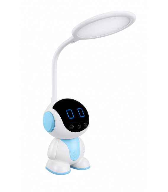 BINAR Lampada da tavolo a LED - Luce bianca regolabile con orologio – Foto
