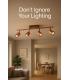 LED RUDA 4I 4x6W WW copper/chrome 12157-39181
