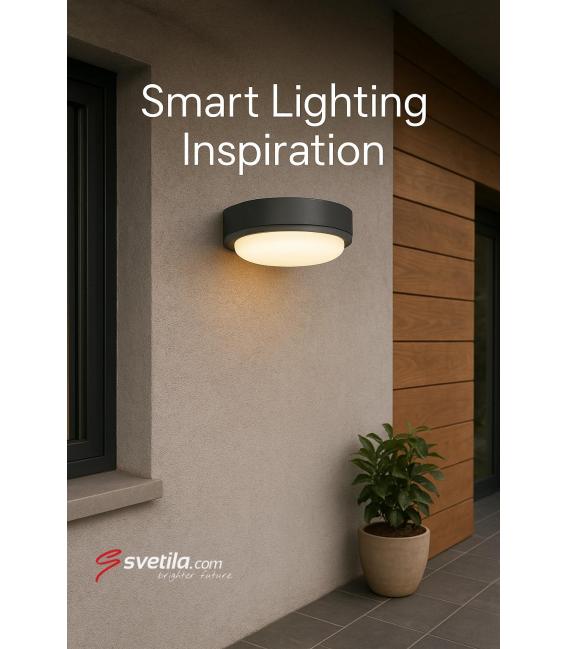 Luminaire extérieur LED PABLO C 12W NW - Gris foncé – Photo