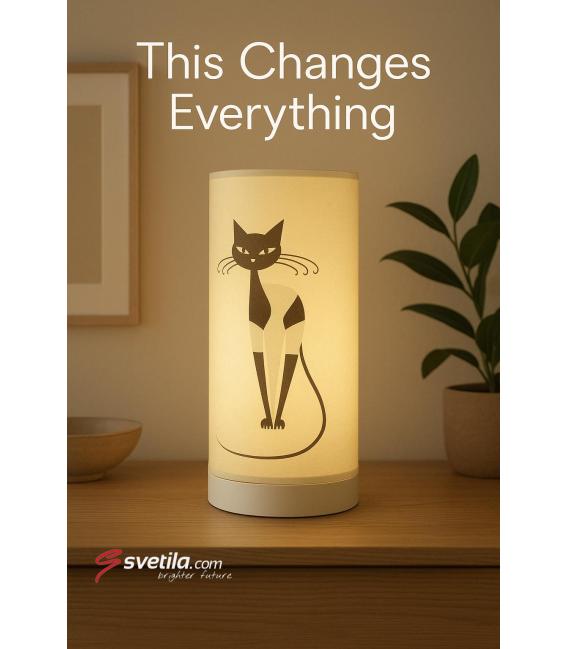 ZYTA Cat Motif Table Lamp - E14 FOOT Design – photo