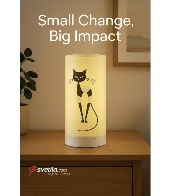 ZYTA Cat Motif Table Lamp - E14 FOOT Design – photo