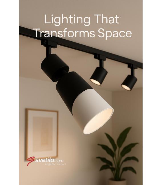 ZEBRA TRA GU10 Noir/Blanc - Track Light Luminaire – Photo