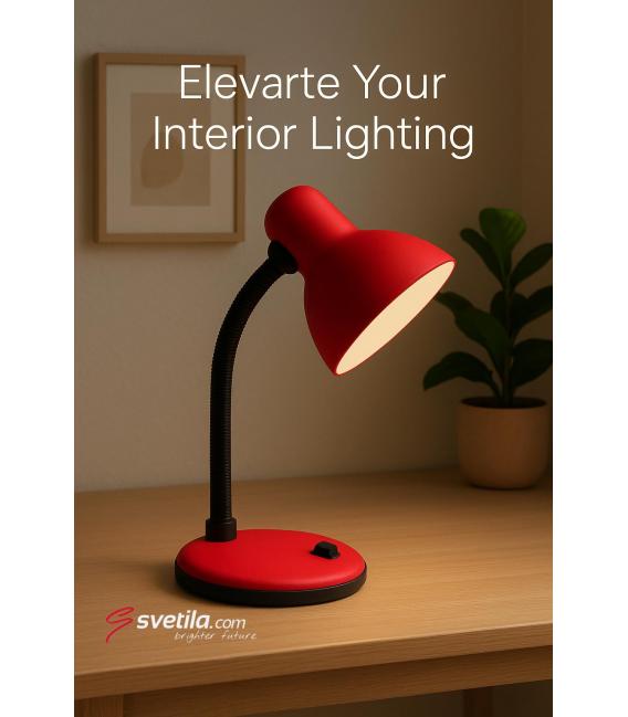 Stilvolle TOLA E27 Red Desk Lamp - Beleuchten Sie Ihren Arbeitsbereich – foto