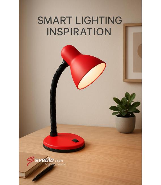 Stylish TOLA E27 Red Desk Lamp - Illuminate Your Workspace – photo