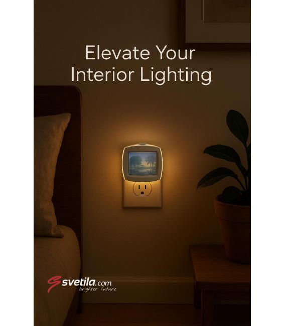 Luz nocturna LED Enchufable TIVI 0,4W Blanco – foto