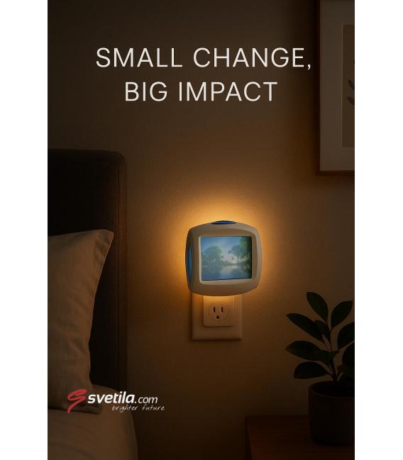 Luce notturna a LED Plug-in TIVI 0,4W Bianco – Foto