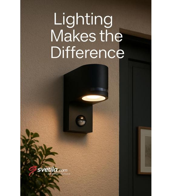 Luminaire anti-poussière avec détecteur de mouvement - FOREST S GU10 C – Photo
