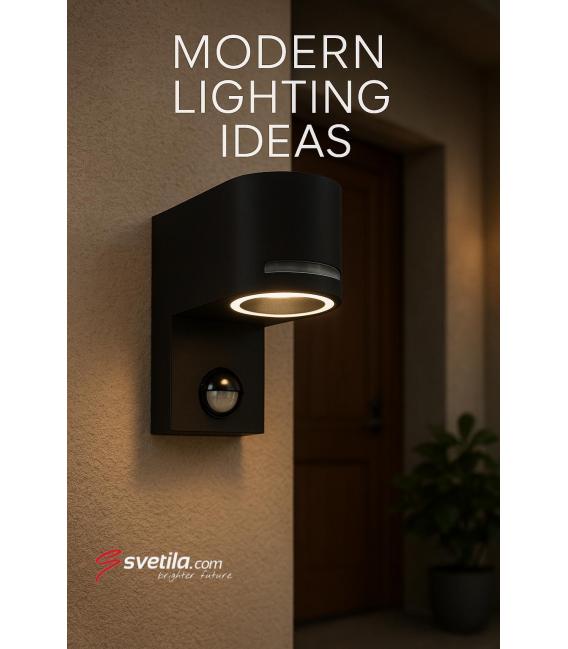 Dustproof luminaire with motion sensor - FOREST S GU10 C – photo