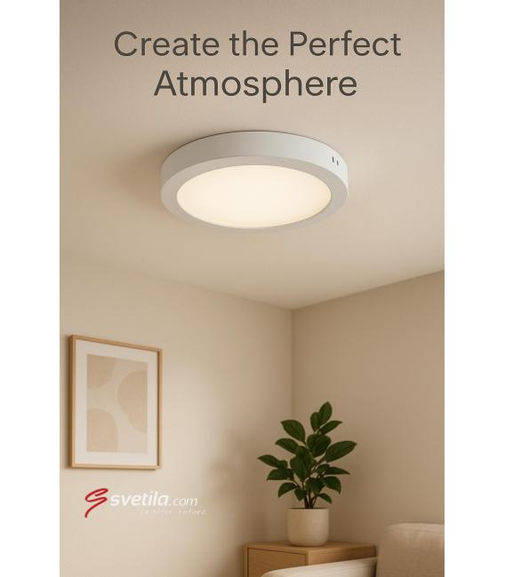 Plafonnier à LED MARTIN C 18W NW - Blanc – Photo