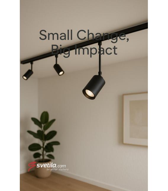 HAGA GU10 Black - Track Light Luminaire – Photo