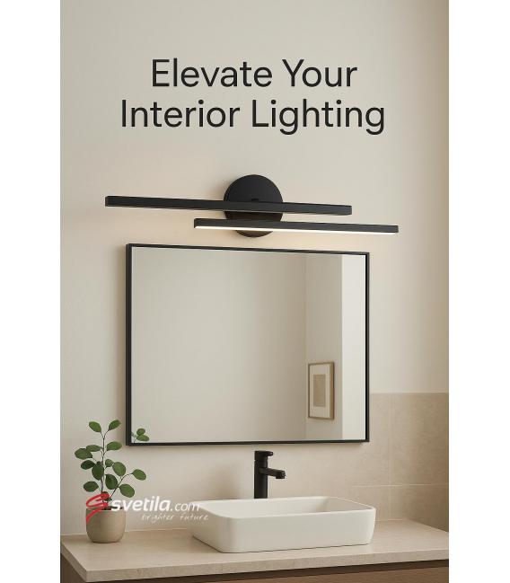Luminaire mural moderne à LED résistant à l'eau Noir NW - GRACJA 2 x 7W – Photo