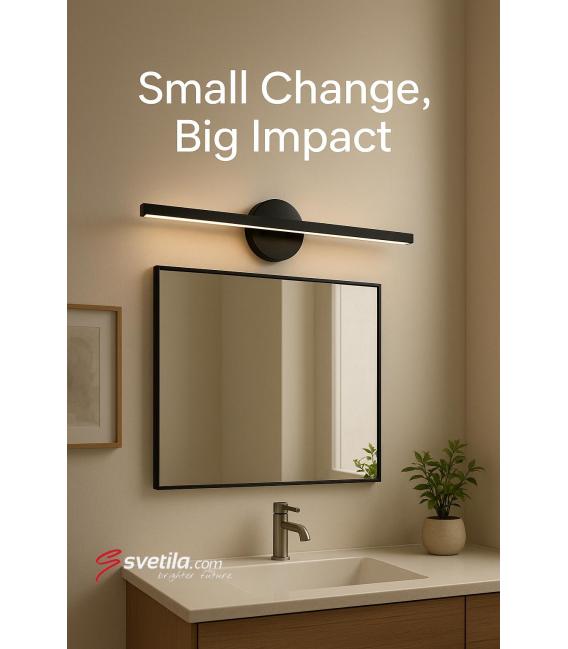 Moderno apparecchio LED a parete resistente all'acqua nero NW - GRACJA 2 x 7W – Foto