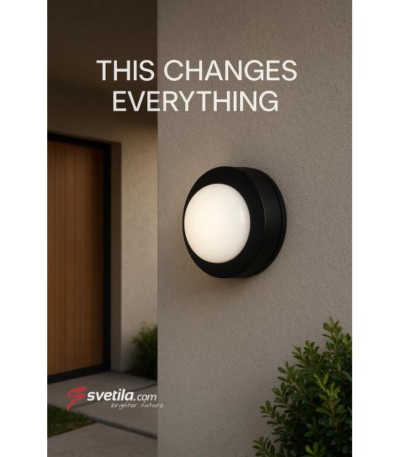 Outdoor LED Luminaire ARON C 12W NW Black - Waterproof – photo
