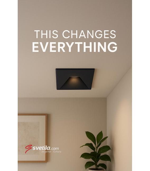 KURS D 1.6W NW LED Recessed Wall Light Black – photo