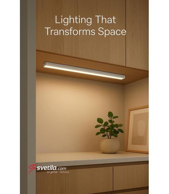 Luminaria LED Linear Slim 12W NW Blanco - Iluminación Bajo Armario – foto