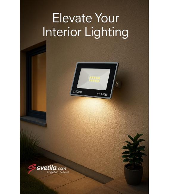 LED reflektor KROMA 10W siva hladno bela – fotografija