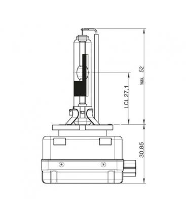 HID ksenonska žarnica za avto D3R 35W 66350 PK32d 6 Xenarc HID ksenon 6263-4224