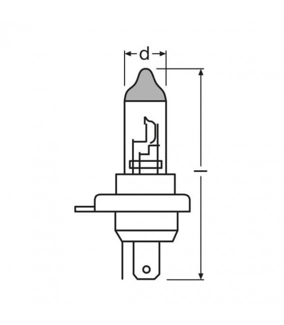 Autoglühbirne H4 60/55W 12V ULT P43t - Ultra Life Performance – foto