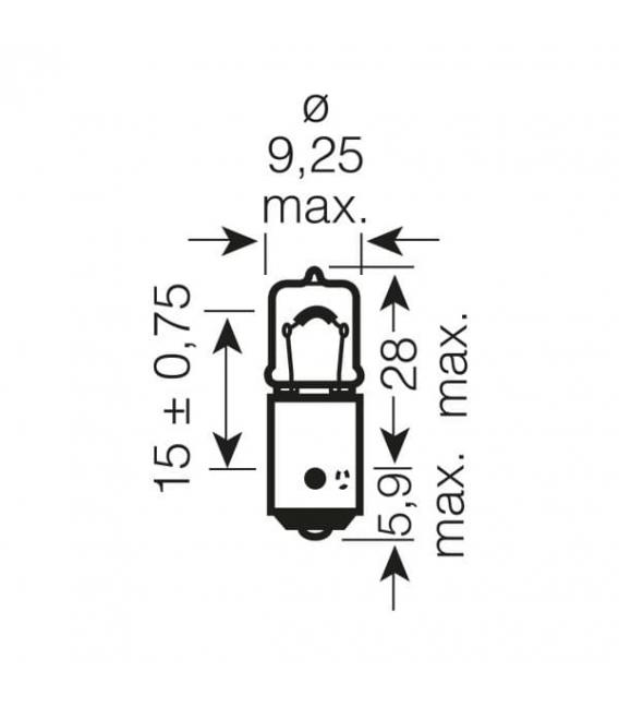 Ampoule voiture 12V H6W 6W BAX9s Solution d'éclairage automobile – Photo