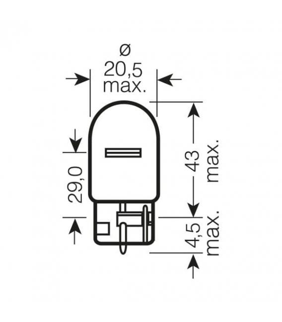 Lampadina 12V per auto WY21W 21W WX3x16d Arancione Illuminazione per autoveicoli – Foto