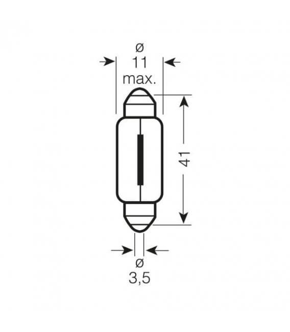 12V 10W SV8.5 Lampe – foto