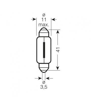 12V 10W SV8.5 Ampoule de voiture 6294-4300