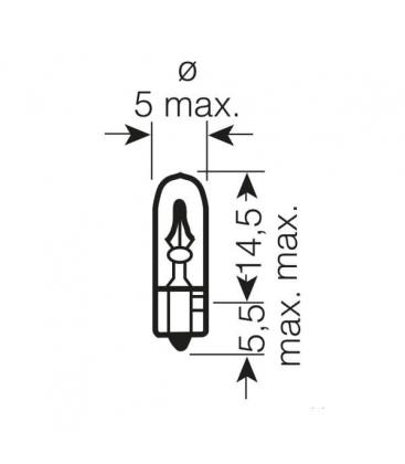 Ampoule 2723 12V 2.3W pour l'éclairage intérieur de voiture 6298-4309