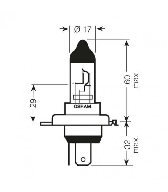 24V Lkw-Glühlampe H4 75/70W P43t - Beleuchtungslösung – foto