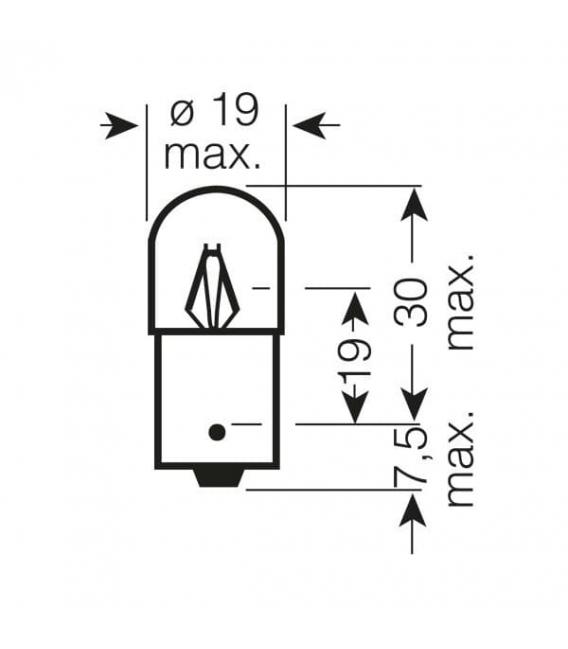 24V BA15s Truck Bulb R5W 5W - – Photo