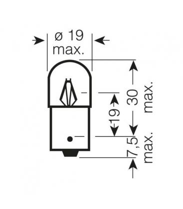 24V BA15s Truck Bulb R5W 5W - 6324-4383