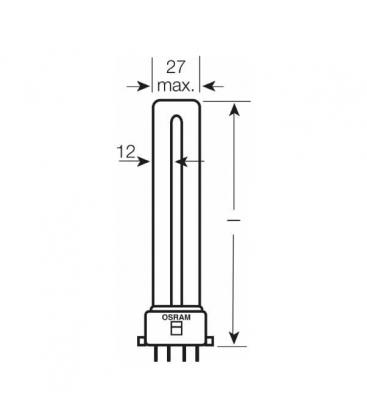 Kompakt-Energiesparlampe TC-S Dulux S-E 9W 830 - G23 2G7 6402-4627