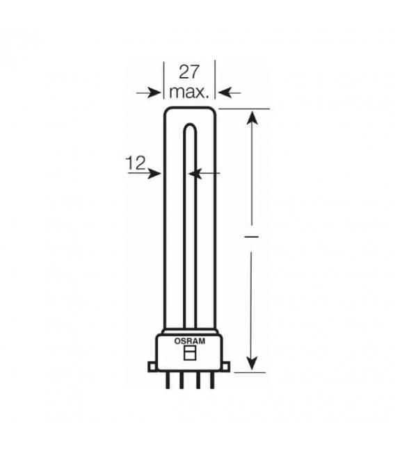 Kompakt-Energiesparlampe TC-S Dulux S-E 11W 827 - G23 2G7 – foto