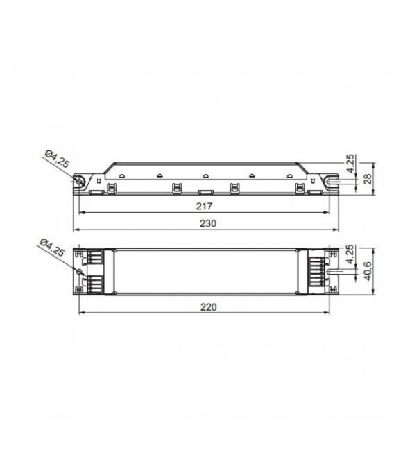 ELXc 258.210 Ballast électronique pour 2x58W T8 – Photo