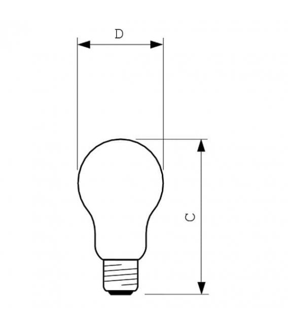 Bombilla Clásica 24V A60 60W E27 – foto