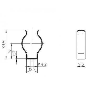 Portalámparas seguro y duradero para lámparas fluorescentes T8 7203-6216