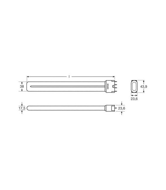 Lampe compacte à économie d'énergie 28W 830 HE - 2GX11 – Photo