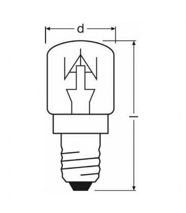 Bombilla Especial Horno T CL 15W 220V E14 7327-6743