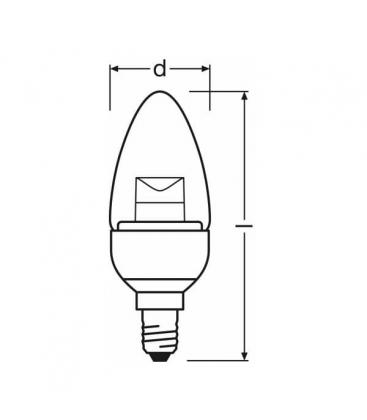 Lampe bougie LED classique Star B 4W Blanc chaud E14 7546-7403