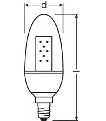 LED Candle Lamp Parathom Classic B 15 CL 1.6W Warm White E14 7547-7406