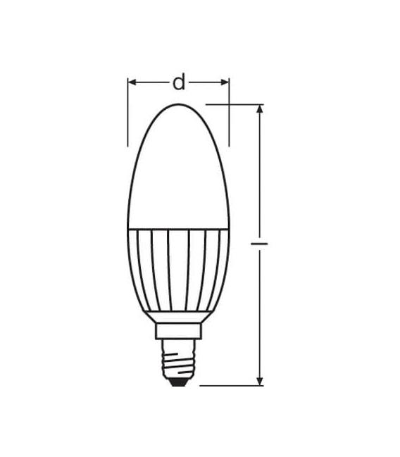 Lampe bougie LED classique Parathom B 25 FR 4.5W WW E14 – Photo