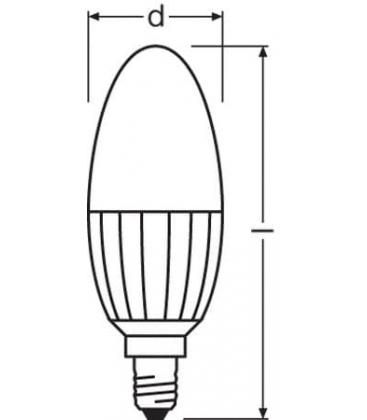 Klasična LED sijalka Parathom B 25 FR 4,5W WW E14 7549-7412