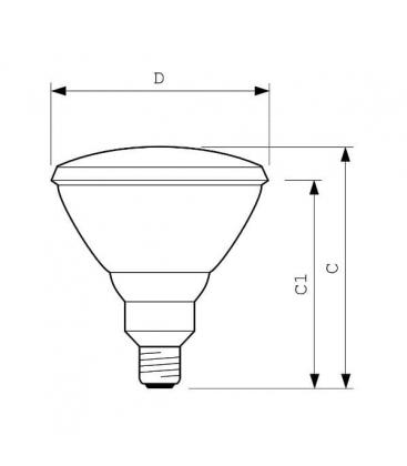 Infrared Lamp Par38 IR 175W E27 Powerful Heat Therapy 7608-7655