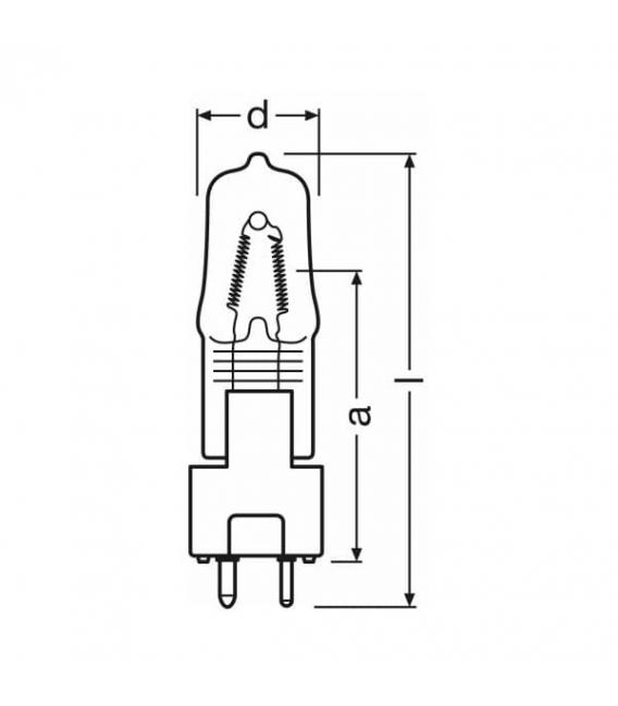 Lampada da 300W 64662 - Base GY9.5, alimentazione 220V – Foto