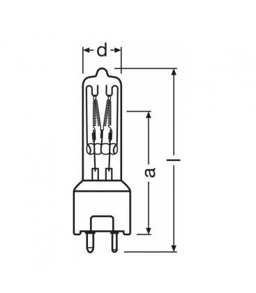 Quality 64674 FRJ 500W 240V GY9.5 Lamp - Specialty 7635-7744