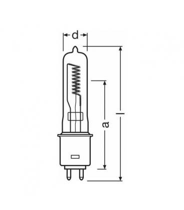 64743 FEL Lamp - 1000W, 110V G9.5 Specialty Bulb 7643-7773