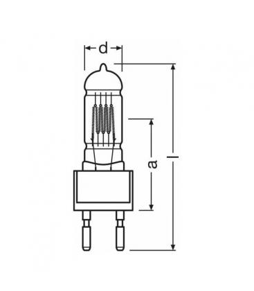 Power 2000W, 220V Lamp 64777 with G22 Base 7648-7787